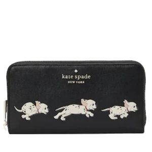 Disney x Kate Spade 101 Dalmatians Dog Large Zip Leather Continental Wallet NWT